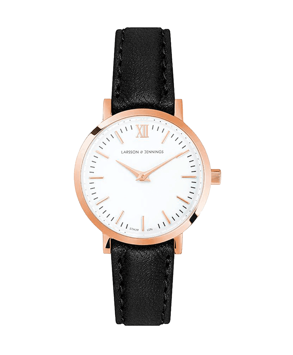 Ljxii Lugano 26mm Rose Gold Satin White Larsson Jennings