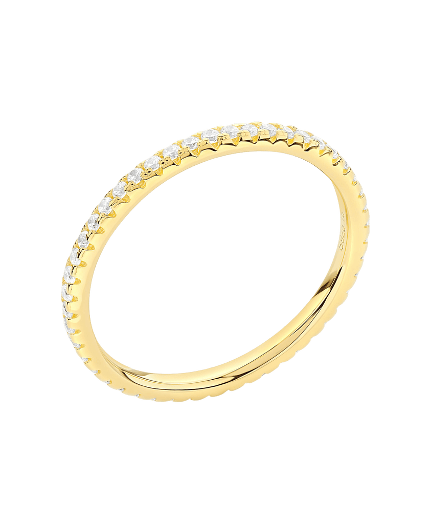 Mila Ring White 18ct Gold Plated - Larsson & Jennings | Official Store