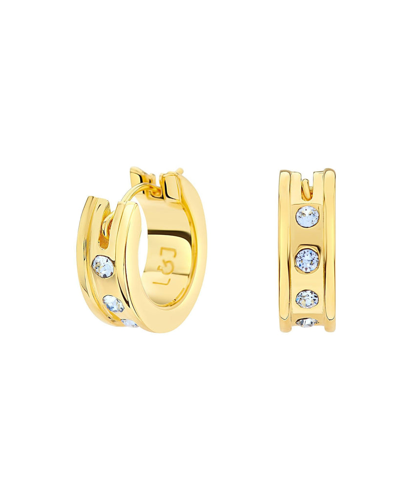 Eevi Creole Blue 18ct Gold Plated - Larsson & Jennings | Official Store