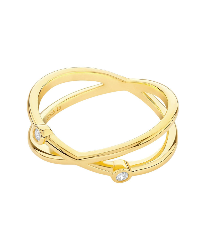 Isla Ring White 18ct Gold Plated - Larsson & Jennings | Official Store