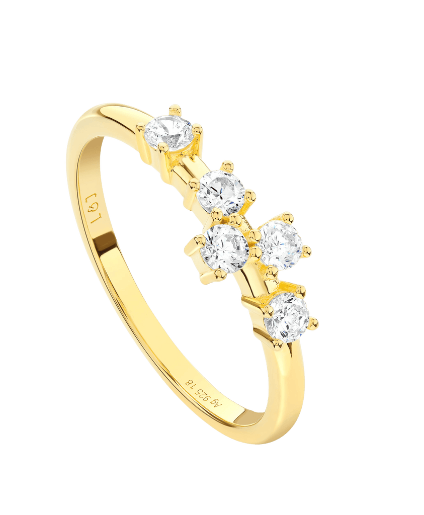 Lova Ring White 18ct Gold Plated - Larsson & Jennings | Official Store