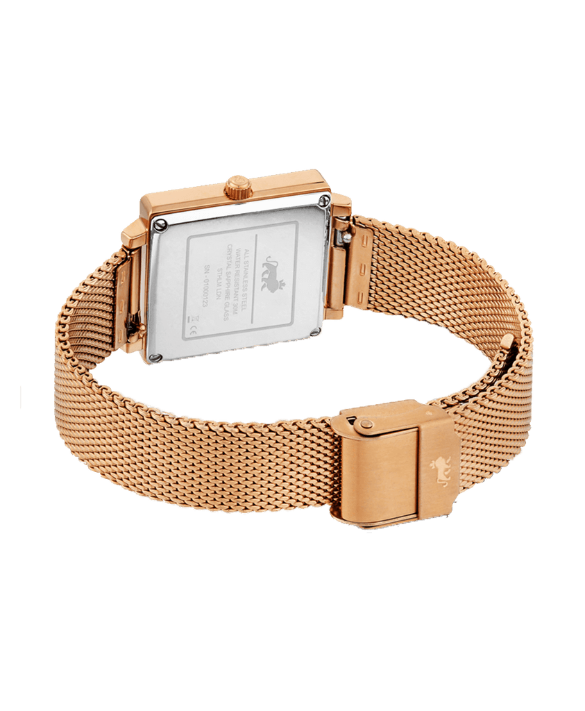 Norse Milanese 34mm Rose Gold Satin-White - Larsson & Jennings | Official Store