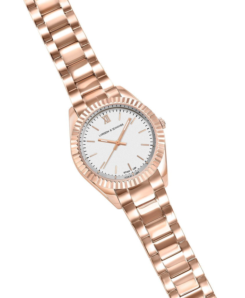 Jade Rose Gold White 36mm - Larsson & Jennings | Official Store