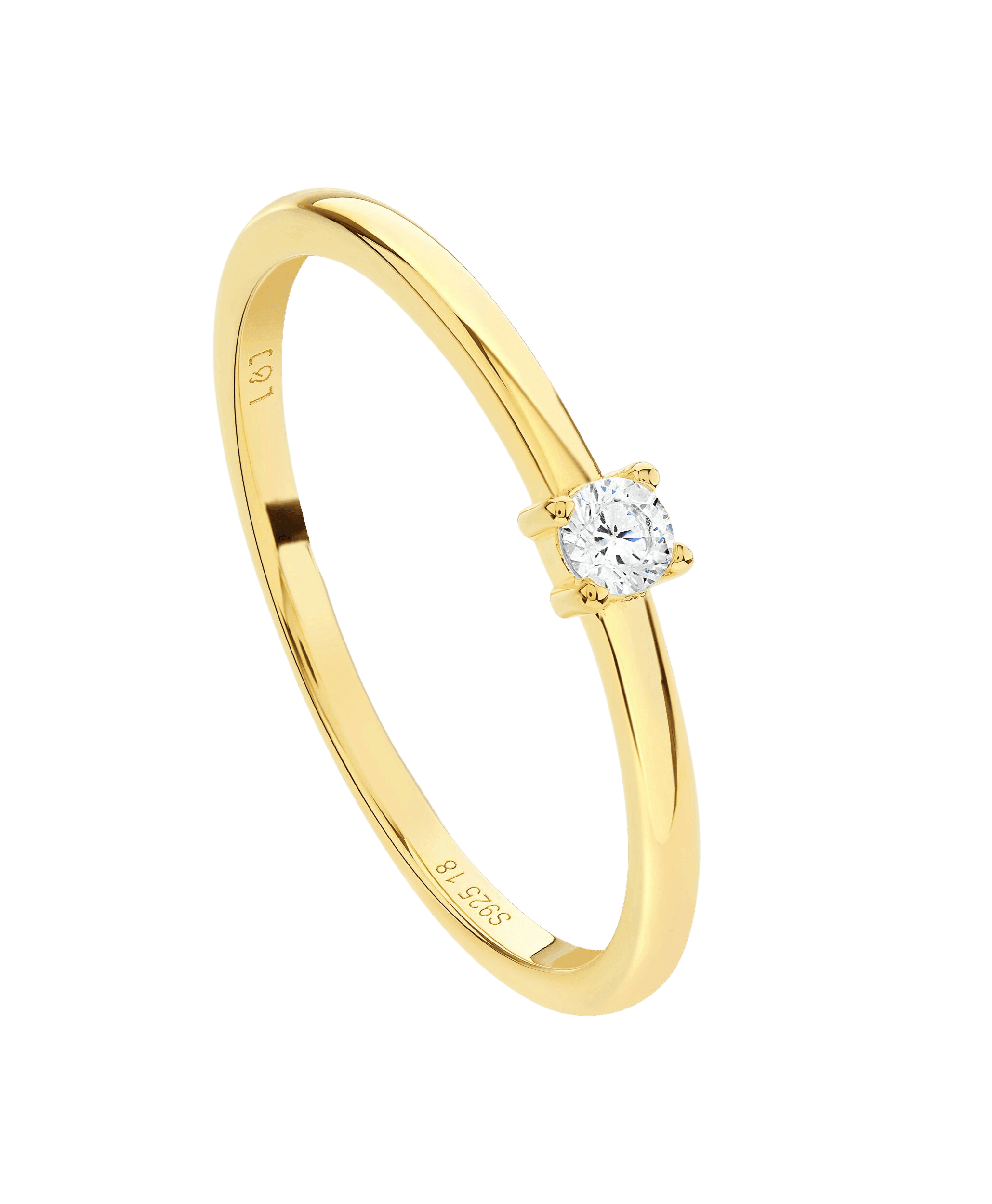 Rosa Ring White 18ct Gold Plated - Larsson & Jennings | Official Store