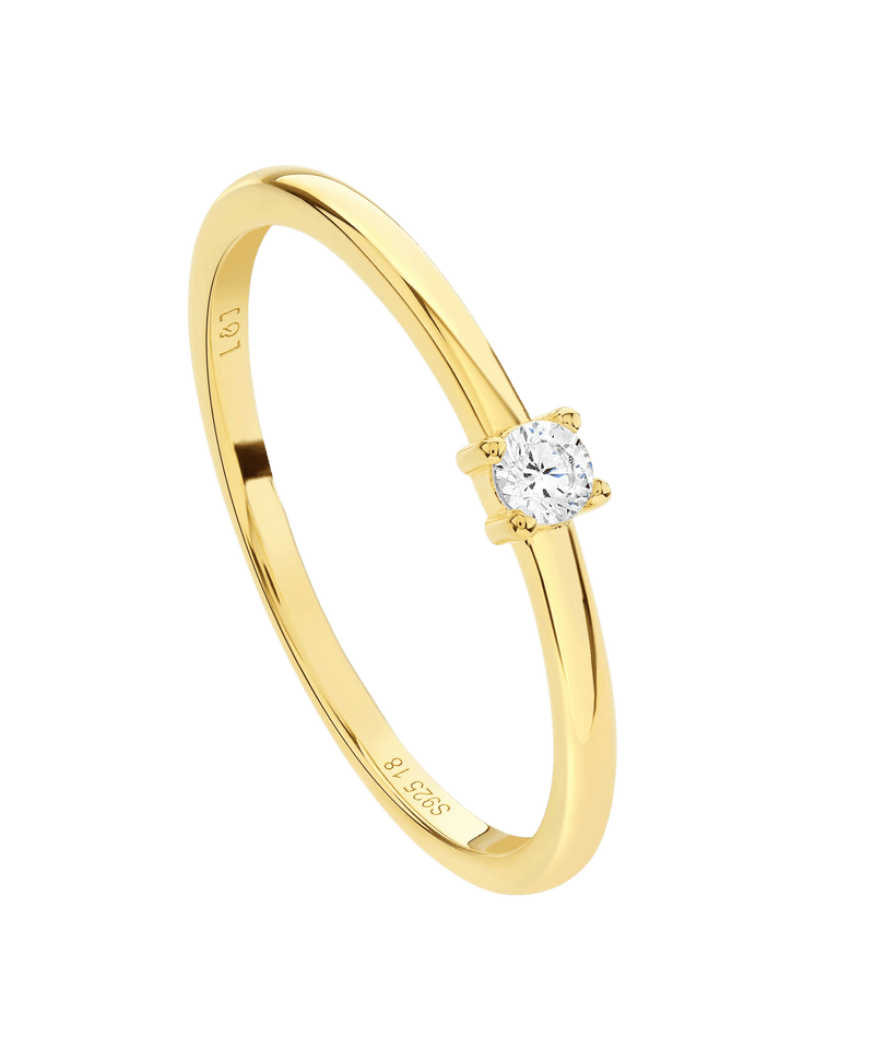 Rosa Ring White 18ct Gold Plated - Larsson & Jennings | Official Store