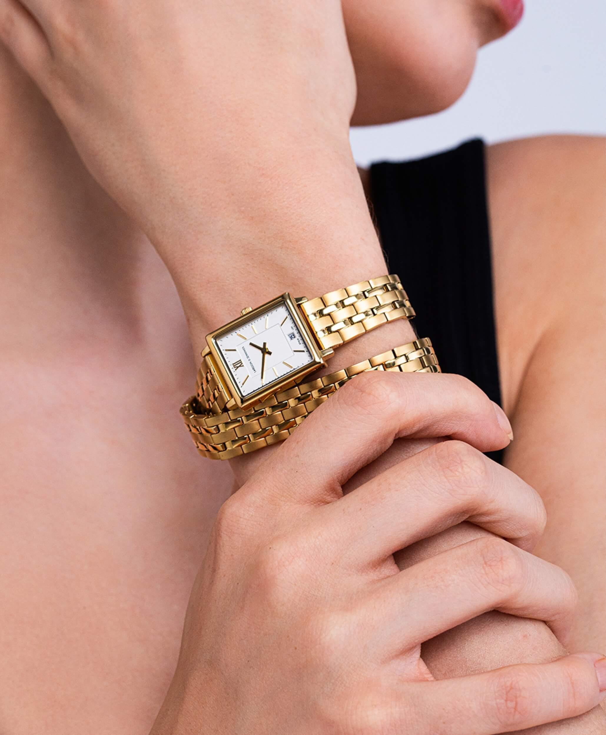 Boyfriend Mini Wrap Gold White 31mm - Larsson & Jennings | Official Store