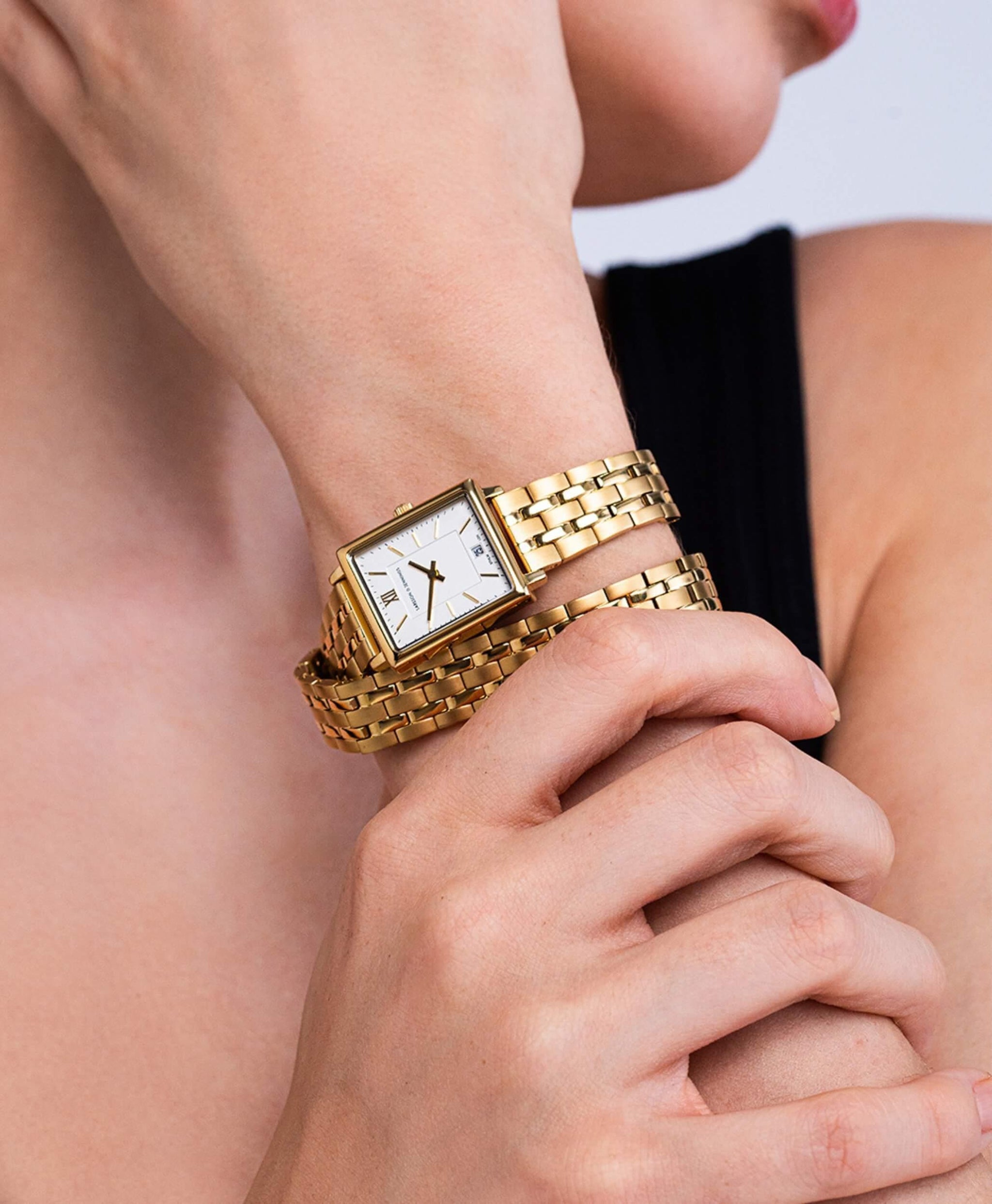 Boyfriend Mini Wrap Gold White 31mm – Larsson & Jennings