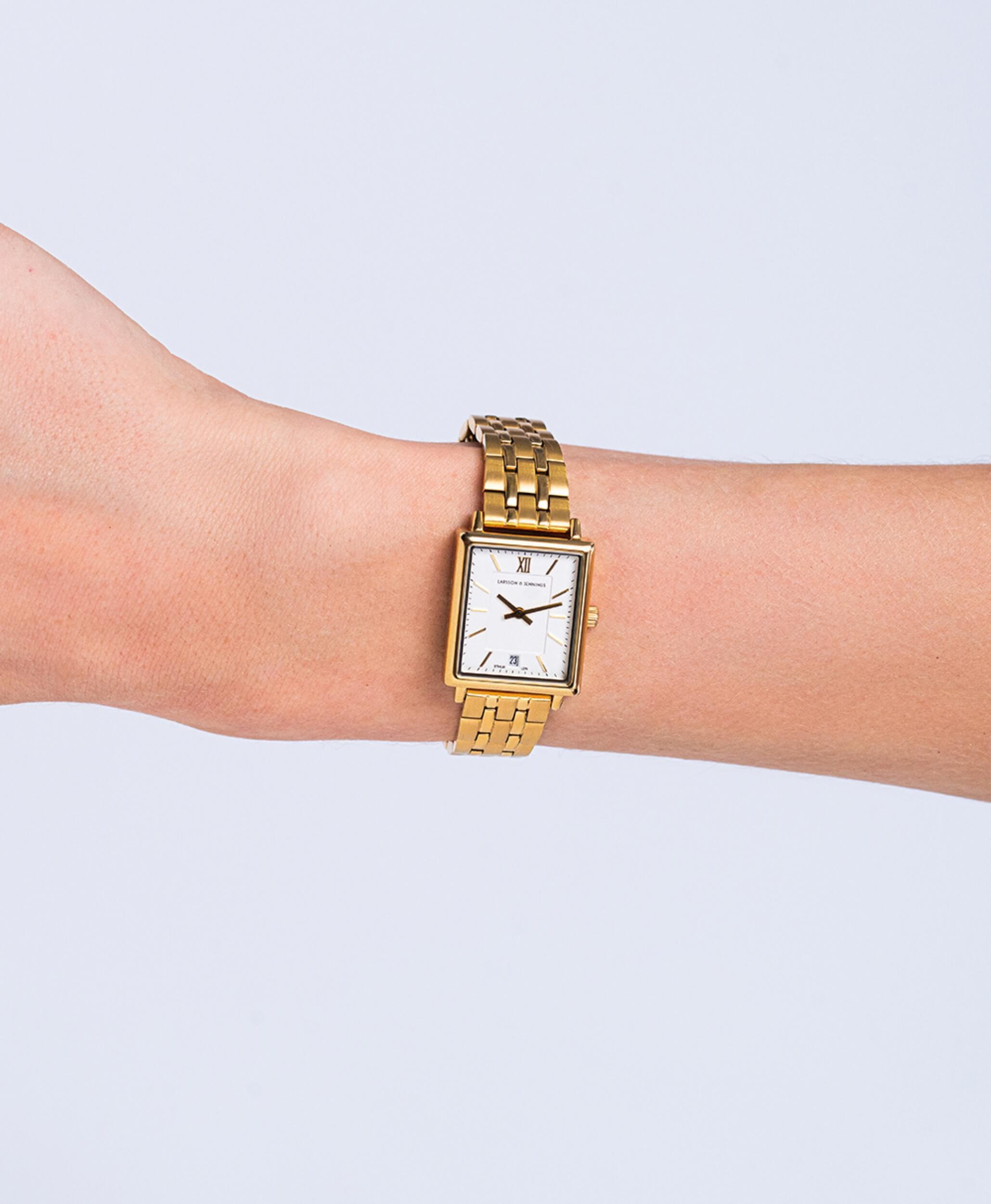 Boyfriend Mini Classic Gold White 31mm - Larsson & Jennings | Official Store