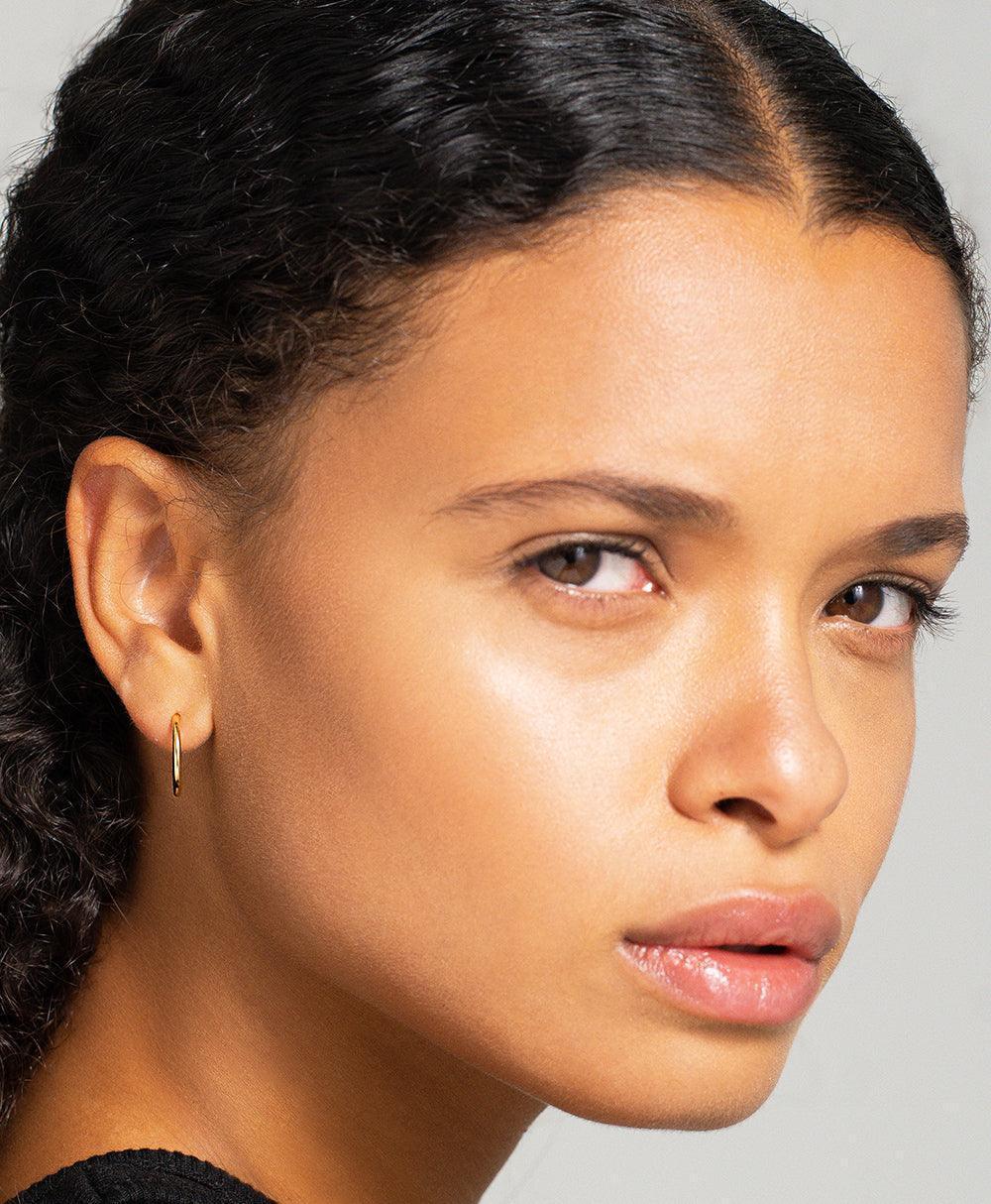 Aya Big Creole 18ct Gold Plated - Larsson & Jennings | Official Store