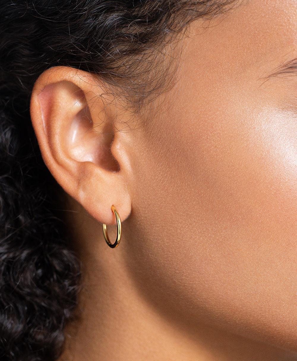 Aya Big Creole 18ct Gold Plated - Larsson & Jennings | Official Store
