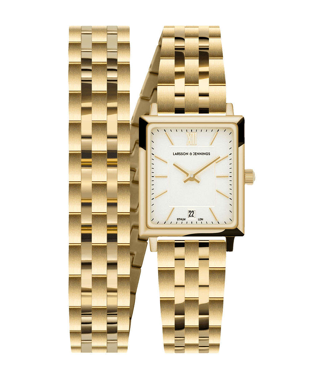 Boyfriend Mini Wrap Gold White 31mm - Larsson & Jennings | Official Store