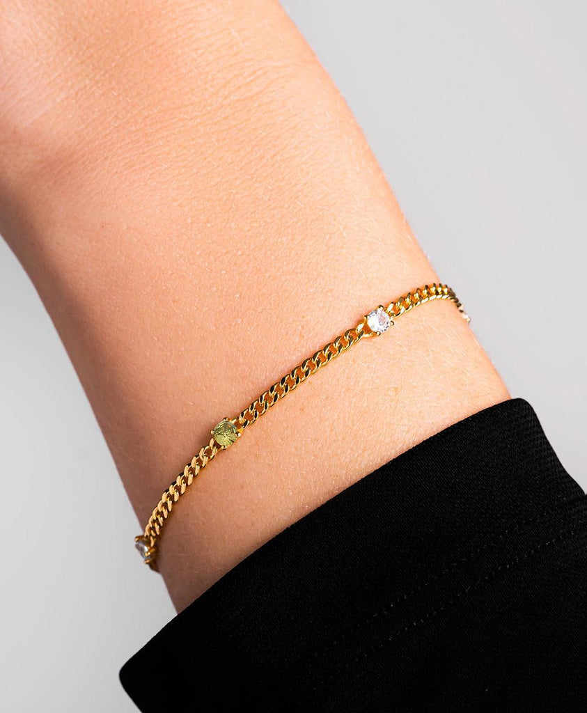 Birthstone Bracelet August 18ct Gold Plated - Larsson & Jennings | Official Store