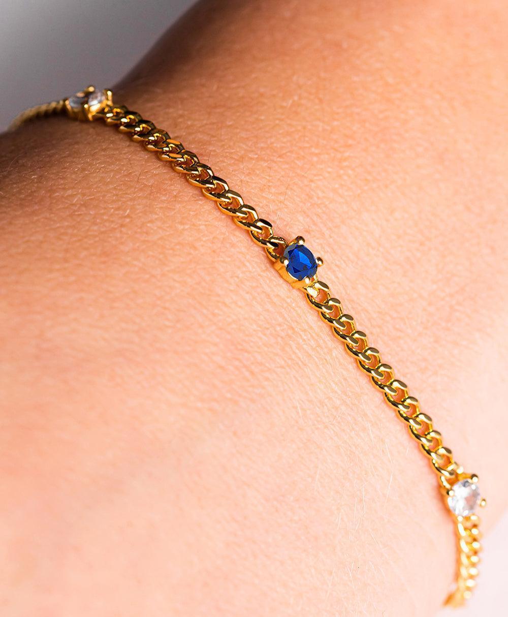 Birthstone Bracelet December 18ct Gold Plated - Larsson & Jennings | Official Store