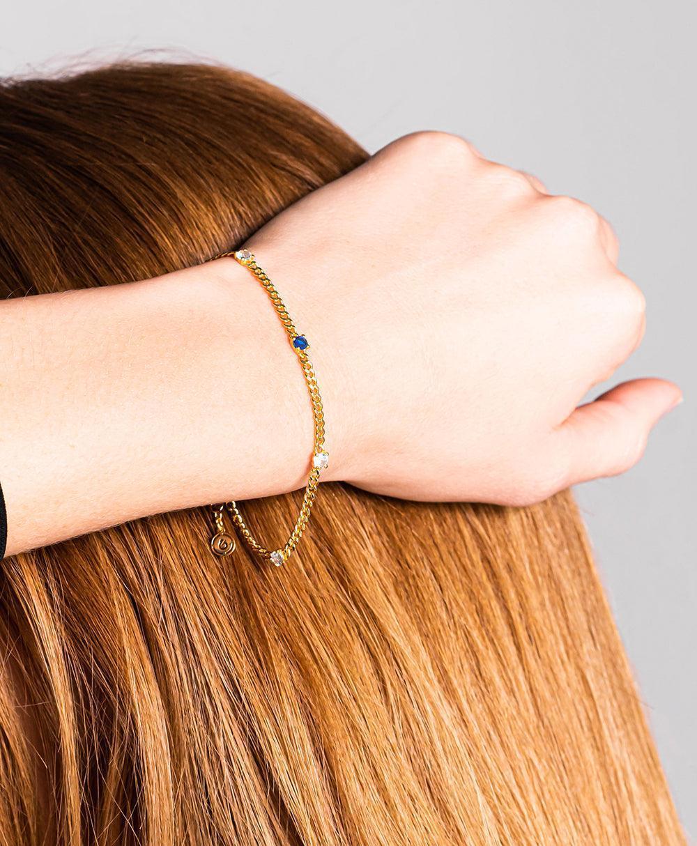 Birthstone Bracelet December 18ct Gold Plated - Larsson & Jennings | Official Store