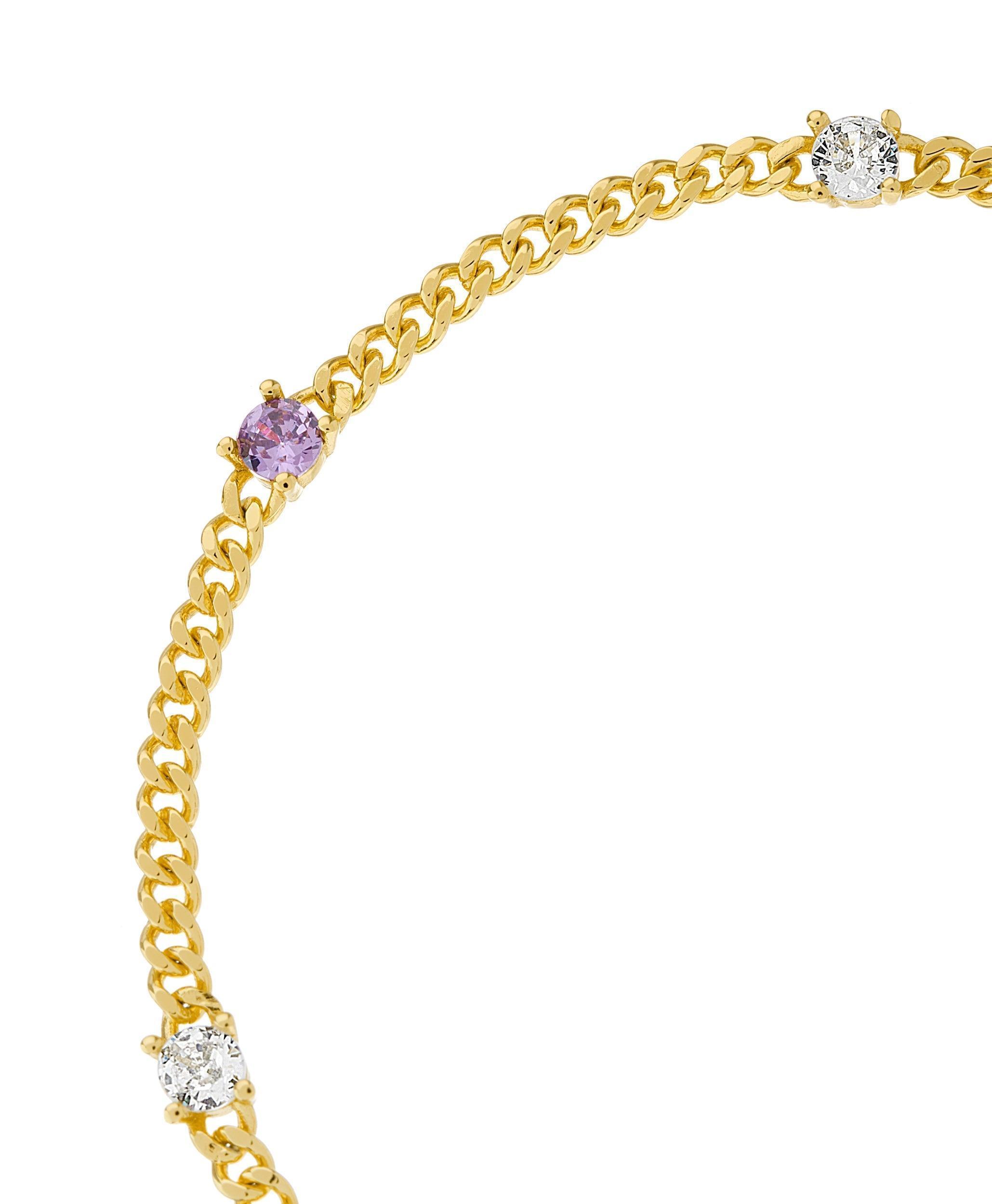 Birthstone Bracelet February 18ct Gold Plated - Larsson & Jennings | Official Store
