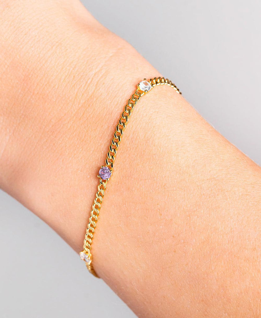 Birthstone Bracelet June 18ct Gold Plated - Larsson & Jennings | Official Store