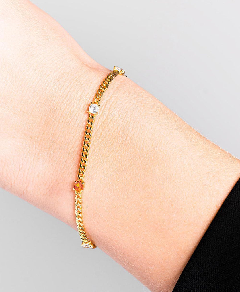 Birthstone Bracelet November 18ct Gold Plated - Larsson & Jennings | Official Store