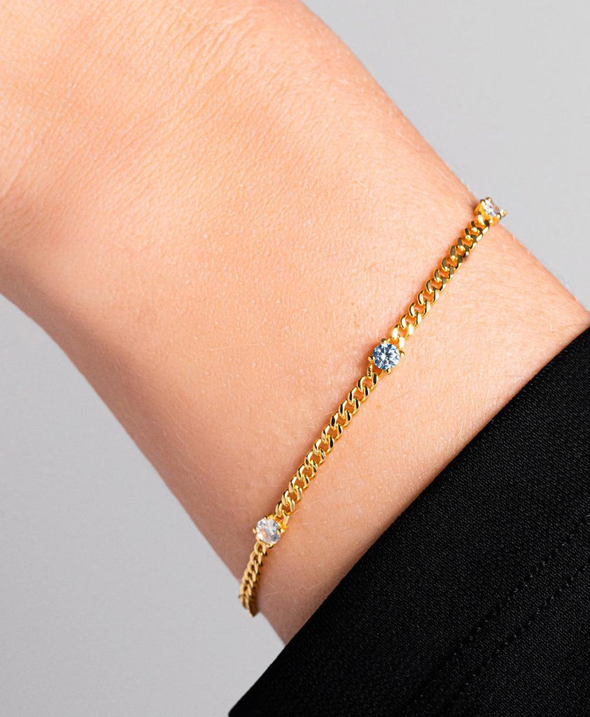 Birthstone Bracelet September 18ct Gold Plated - Larsson & Jennings | Official Store