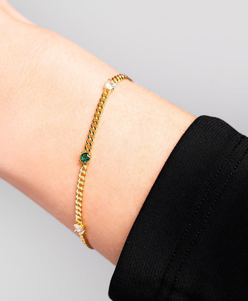 Birthstone Bracelet May 18ct Gold Plated - Larsson & Jennings | Official Store