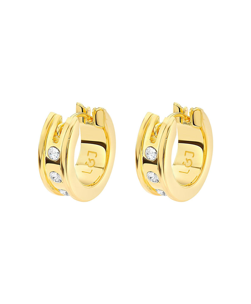 Eevi Creole White 18ct Gold Plated - Larsson & Jennings | Official Store