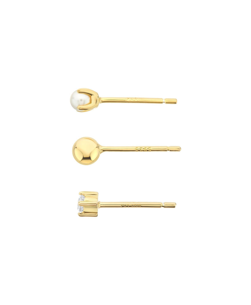 Vision Studs Set 18ct Gold Plated - Larsson & Jennings | Official Store