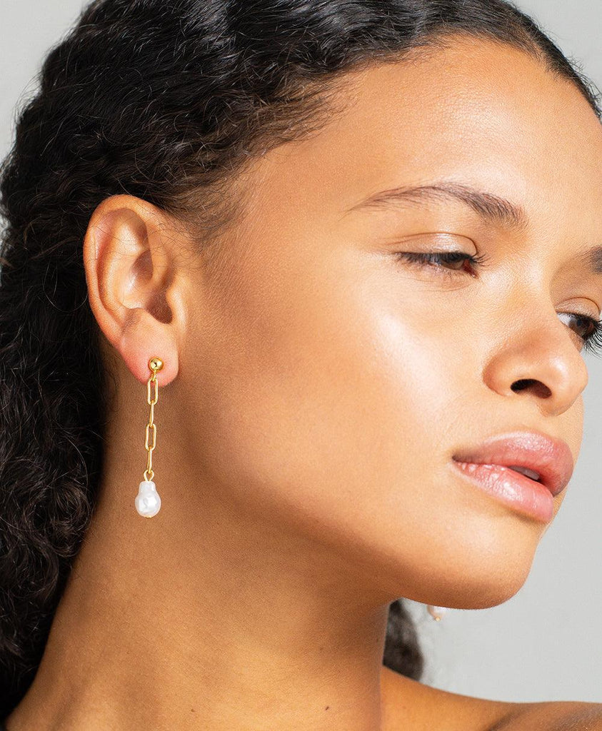 Iben Earring 18ct Gold Plated - Larsson & Jennings | Official Store