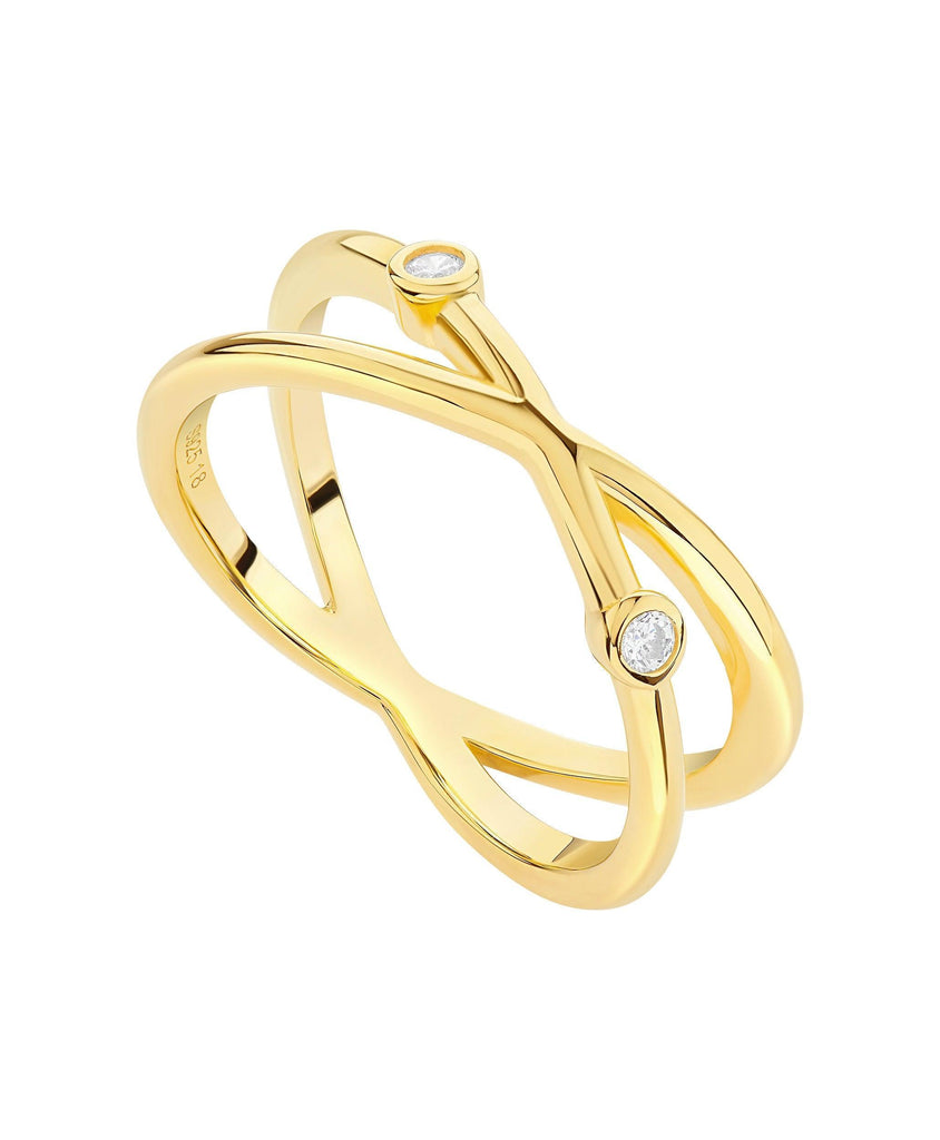 Isla Ring White 18ct Gold Plated - Larsson & Jennings | Official Store