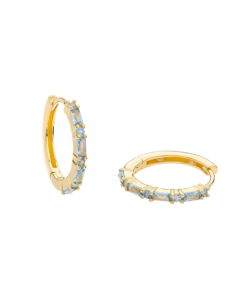 Lilja Creole Blue 18ct Gold Plated - Larsson & Jennings | Official Store