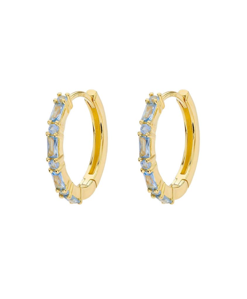 Lilja Creole Blue 18ct Gold Plated - Larsson & Jennings | Official Store