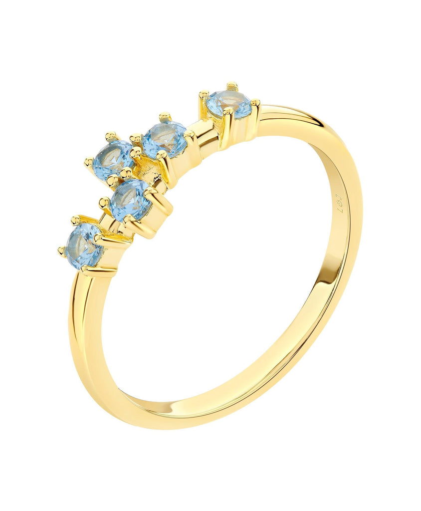 Lova Ring Blue 18ct Gold Plated - Larsson & Jennings | Official Store