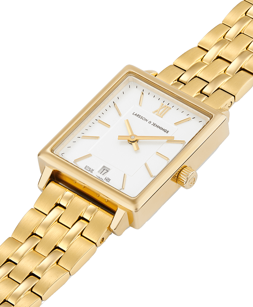 Boyfriend Mini Classic Gold White 31mm - Larsson & Jennings | Official Store