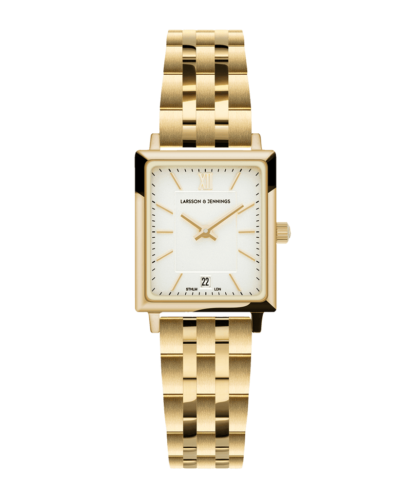 Boyfriend Mini Classic Gold White 31mm - Larsson & Jennings | Official Store