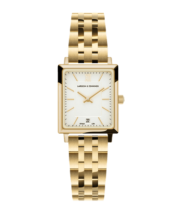 Boyfriend Mini Classic Gold White 31mm - Larsson & Jennings | Official Store