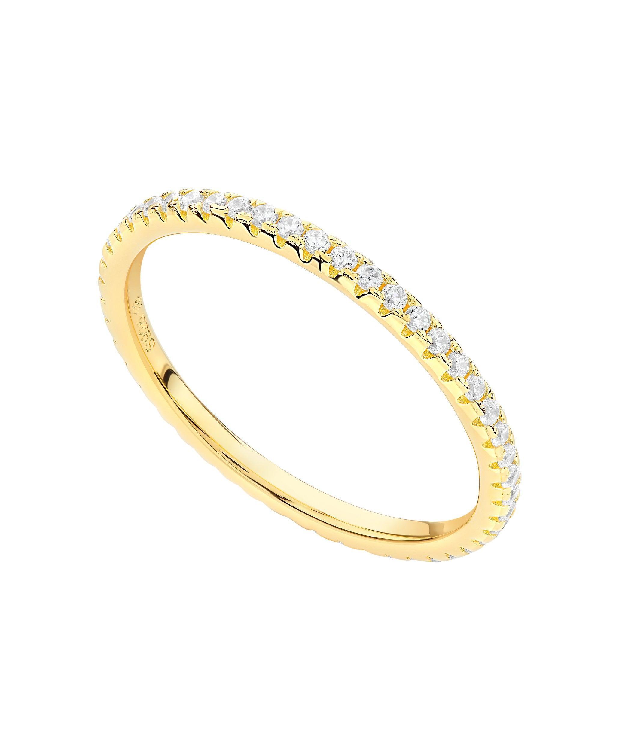 Mila Ring White 18ct Gold Plated - Larsson & Jennings | Official Store