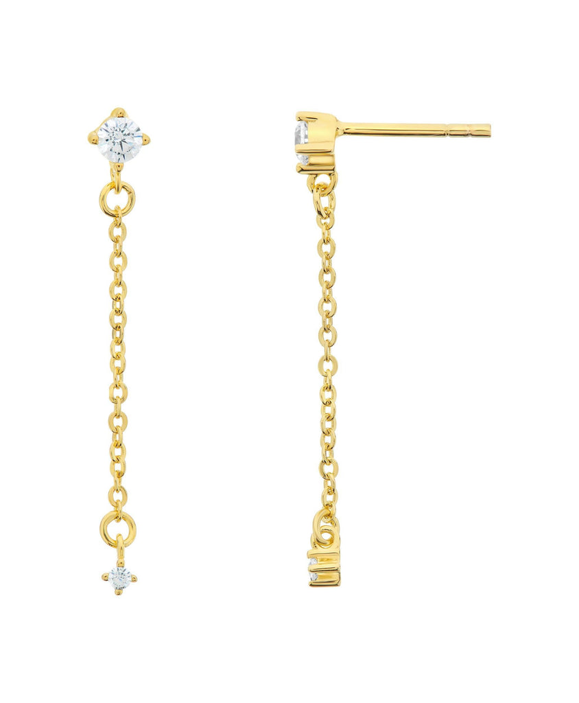 Rosa Earring White 18ct Gold Plated - Larsson & Jennings | Official Store