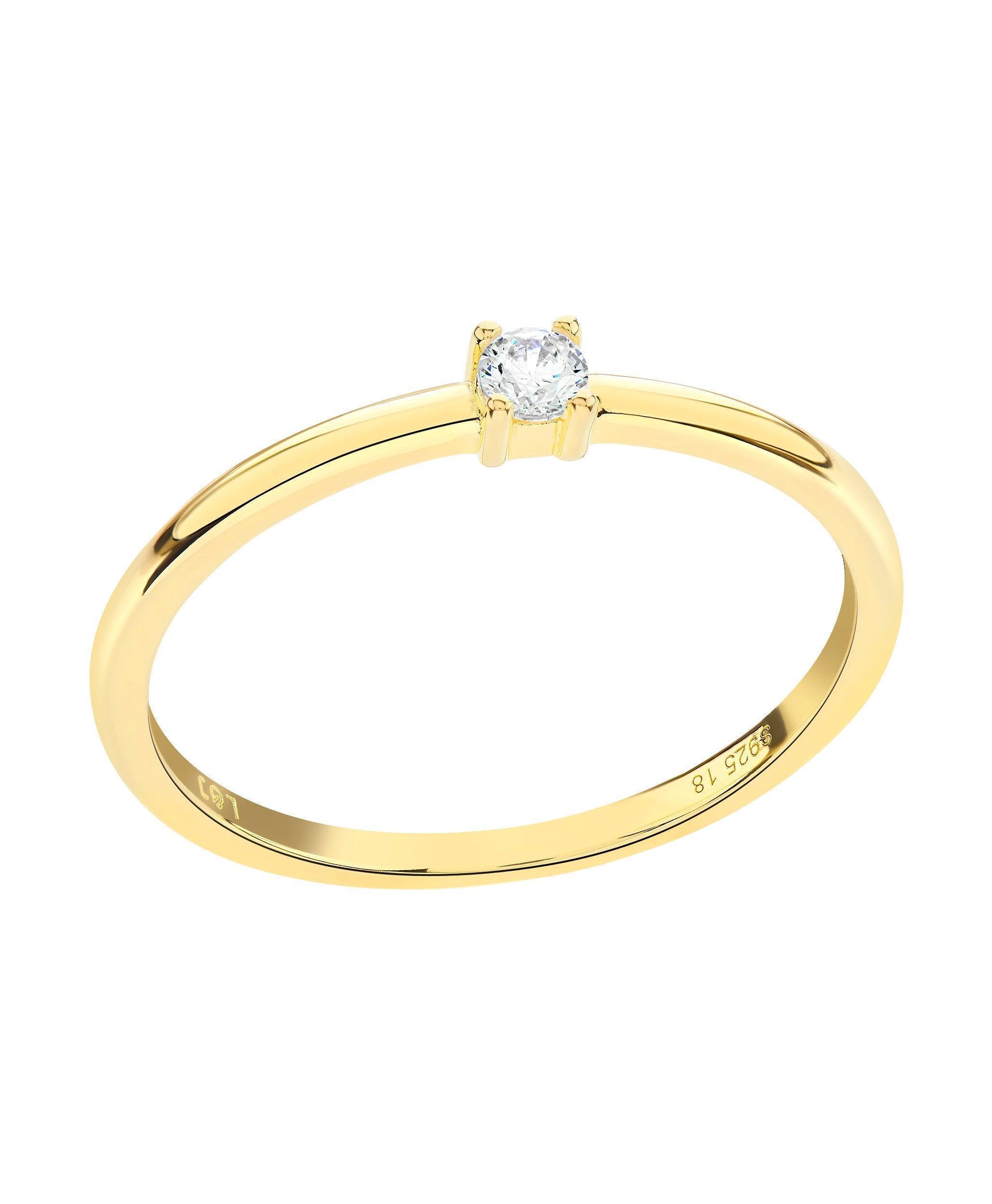 Rosa Ring White 18ct Gold Plated - Larsson & Jennings | Official Store