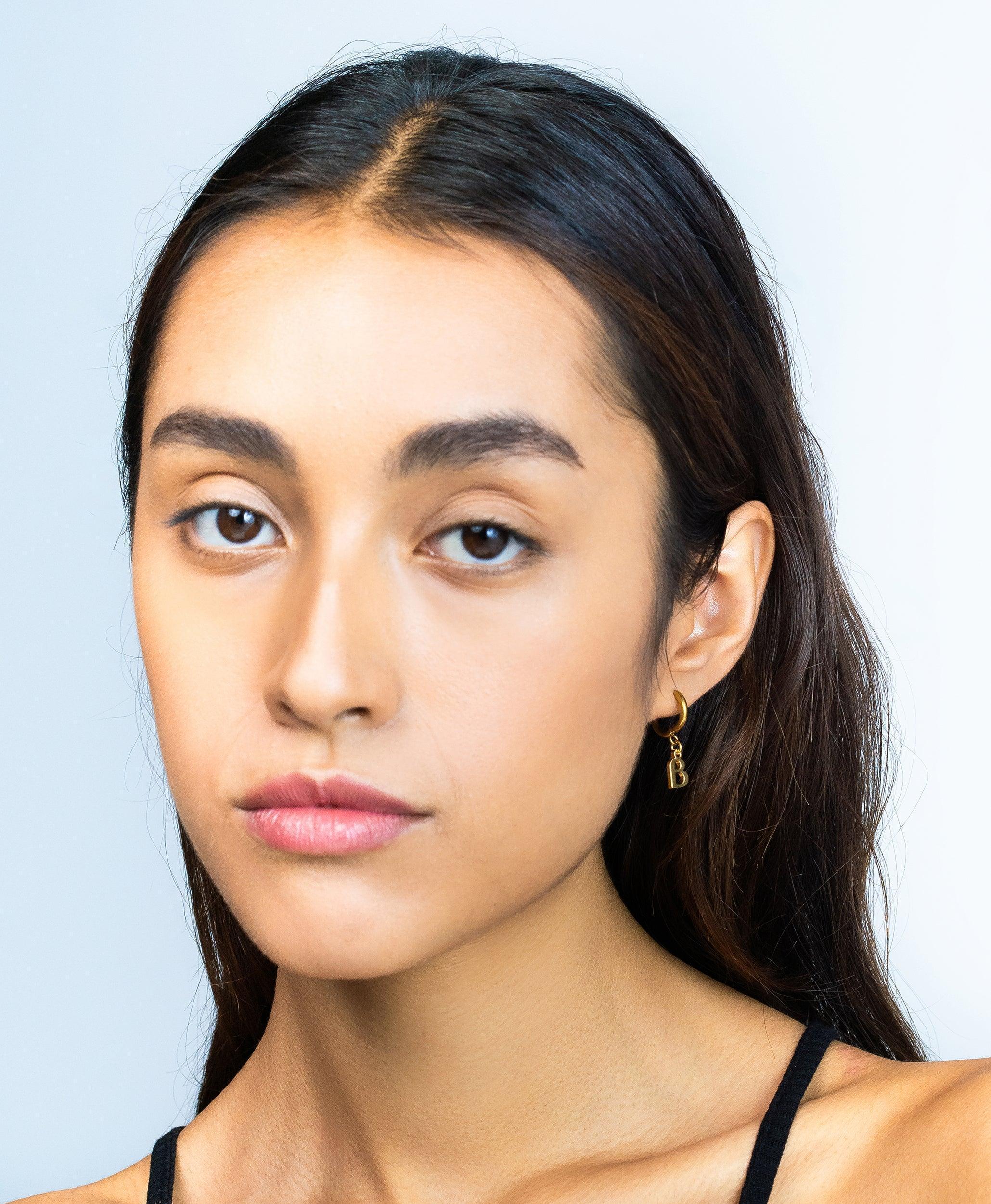 Signature Letter Hoops 18ct Gold Vermeil - Larsson & Jennings | Official Store