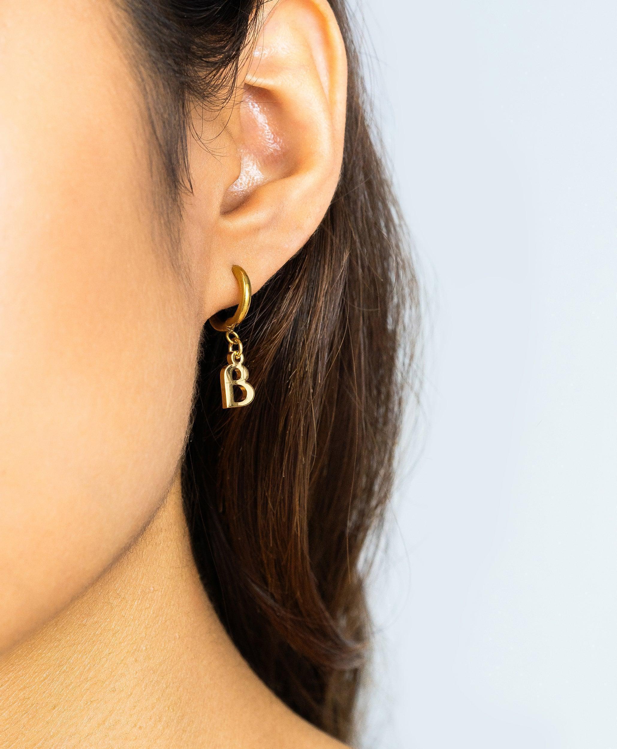 Signature Letter Hoops 18ct Gold Vermeil - Larsson & Jennings | Official Store