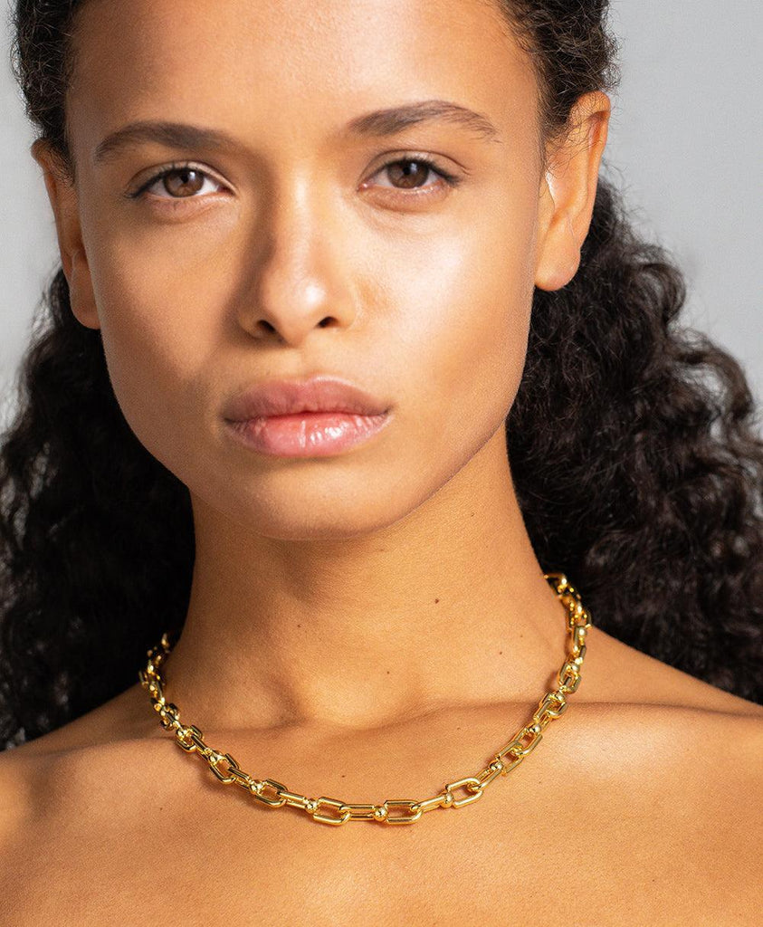 Tuva Necklace 18ct Gold Plated - Larsson & Jennings | Official Store