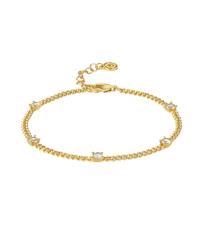 Birthstone Bracelet April 18ct Gold Plated - Larsson & Jennings | Official Store