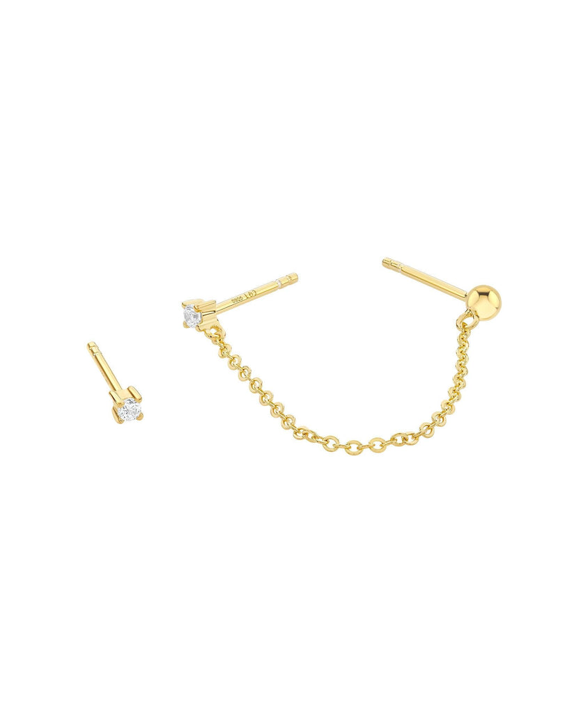 Vision Earring Set White 18ct Gold Plated - Larsson & Jennings | Official Store