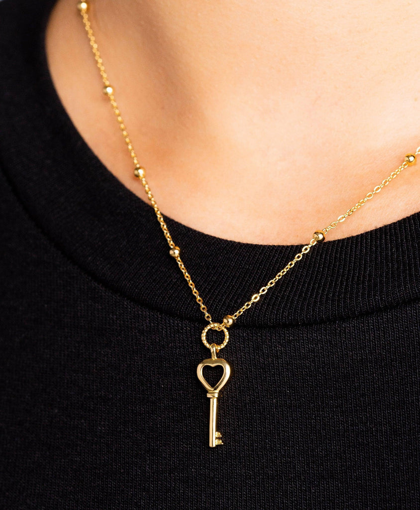 Key Necklace 18ct Gold Plated - Larsson & Jennings | Official Store