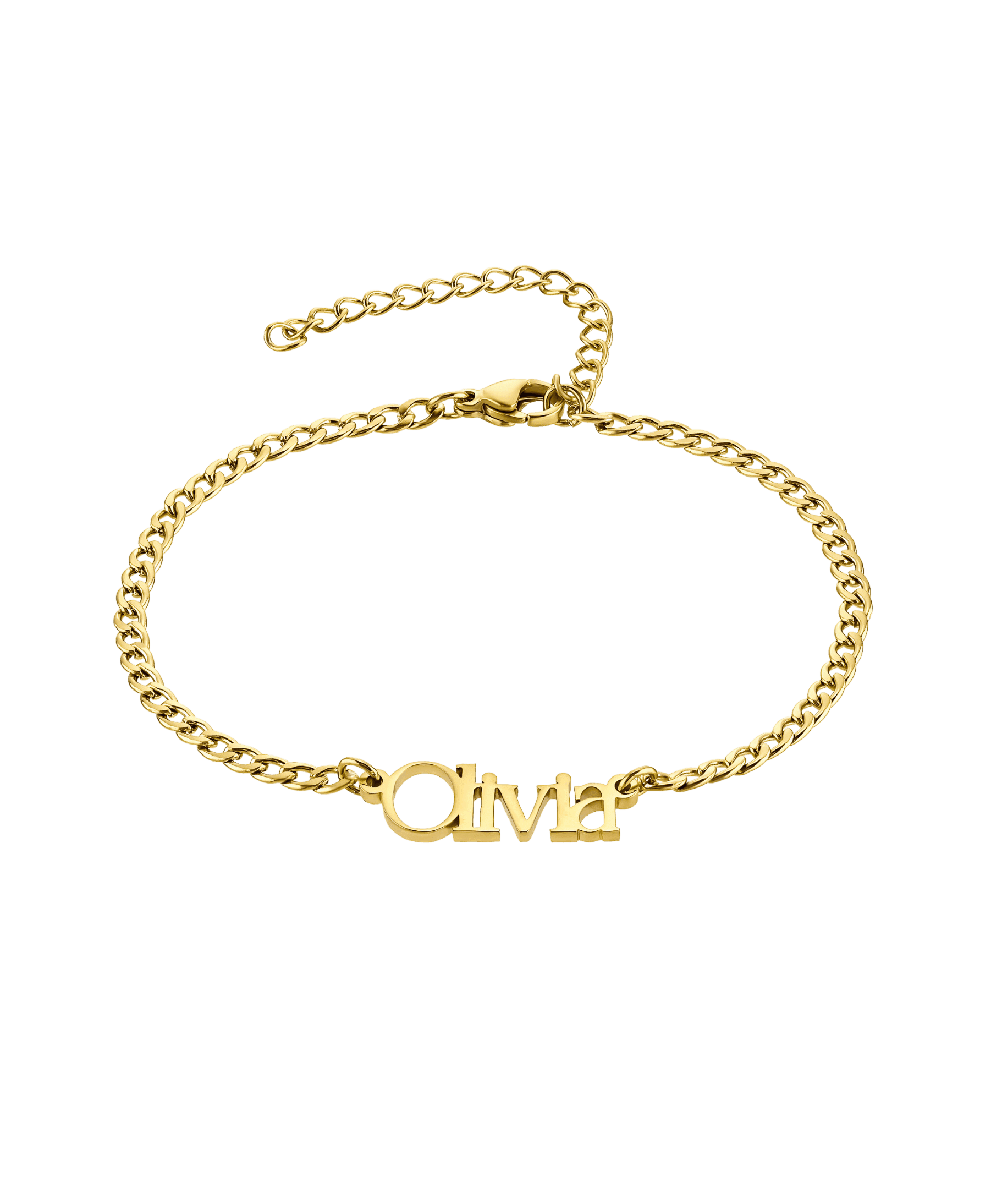 Curb Name Bracelet 18ct Gold Vermeil - Larsson & Jennings | Official Store
