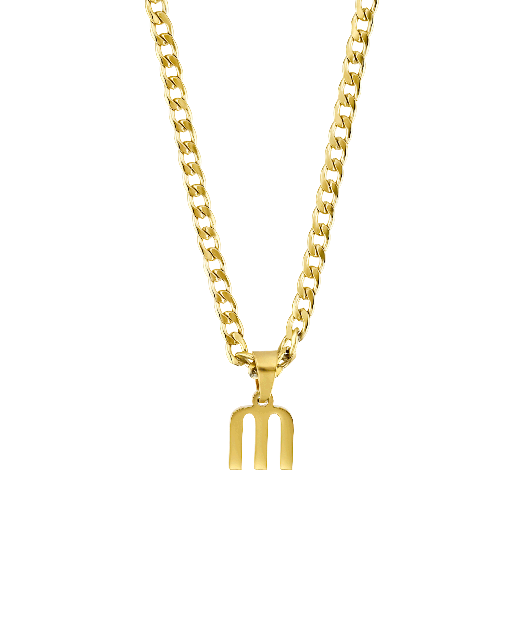 Curb Initial Necklace 18ct Gold Vermeil - Larsson & Jennings | Official Store