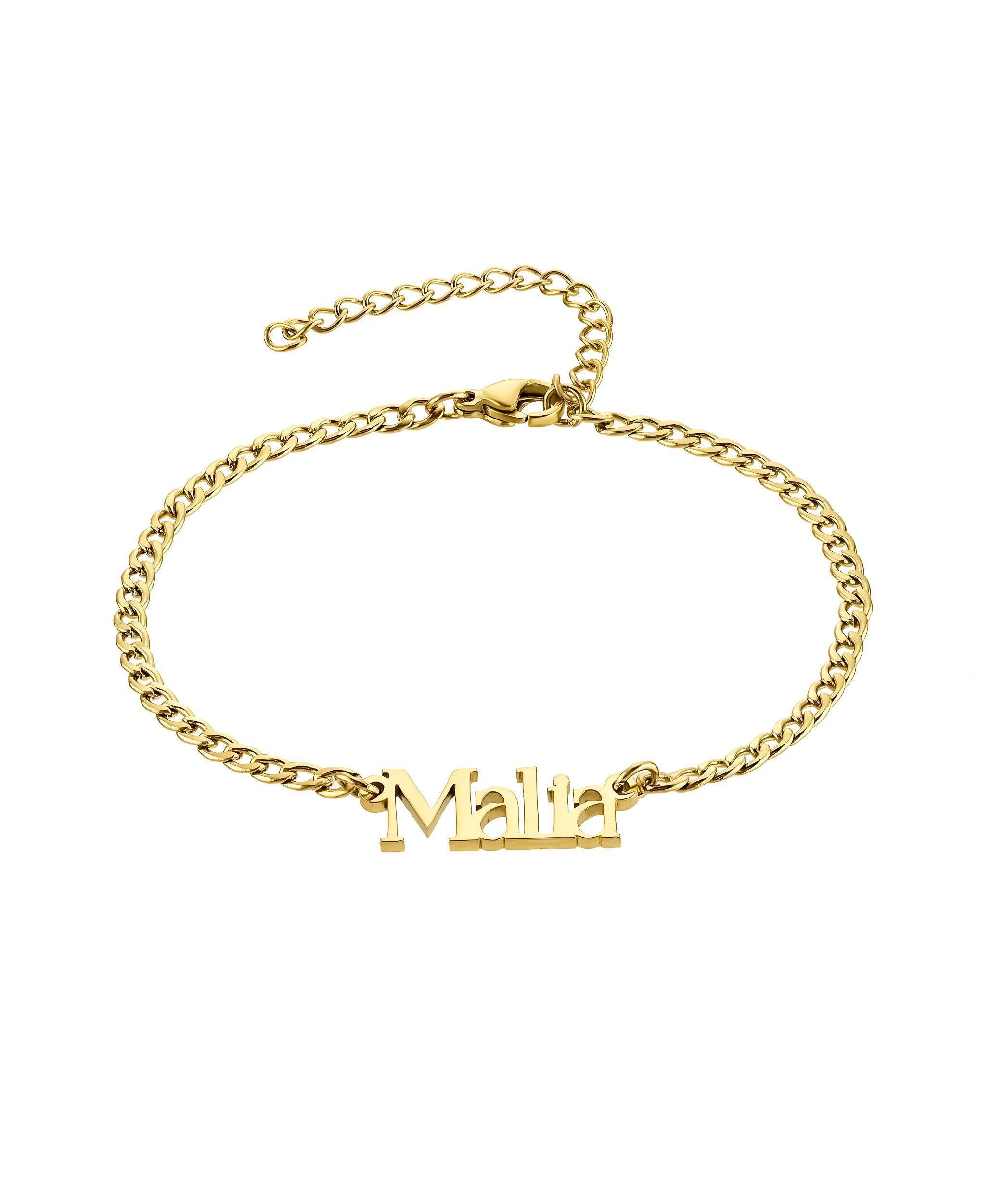 Curb Name Bracelet 18ct Gold Vermeil - Larsson & Jennings | Official Store
