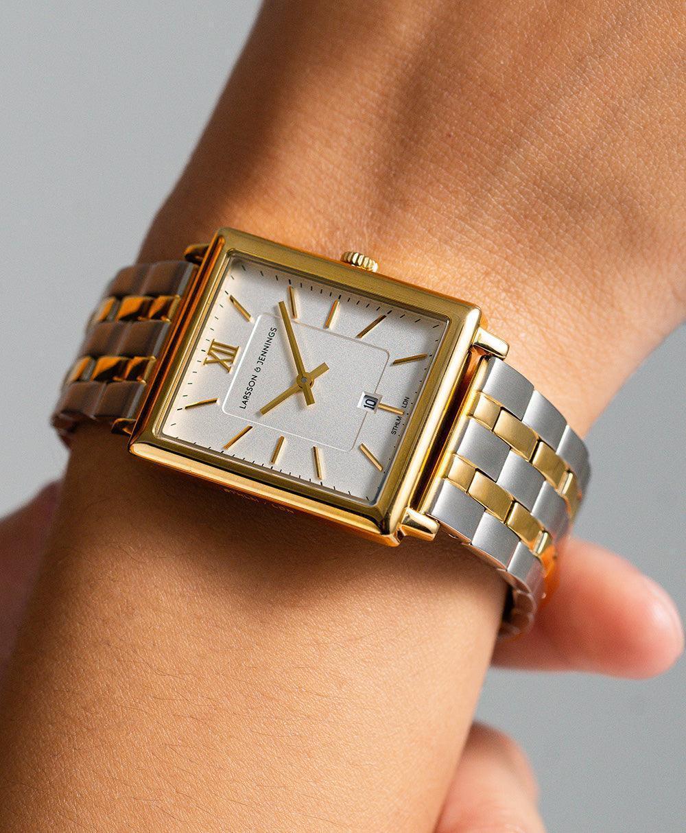 Wrist Watches Larsson Jennings Gold Watch Boyfriend Classic Mixed