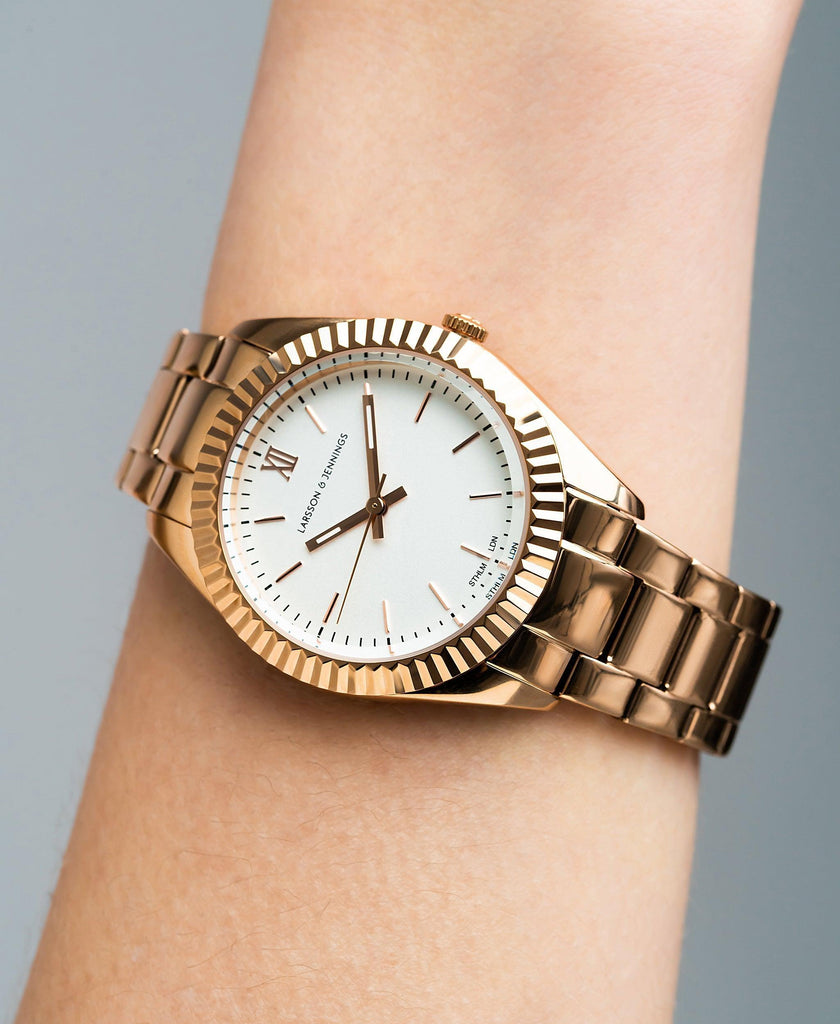 Jade Rose Gold White 36mm - Larsson & Jennings | Official Store