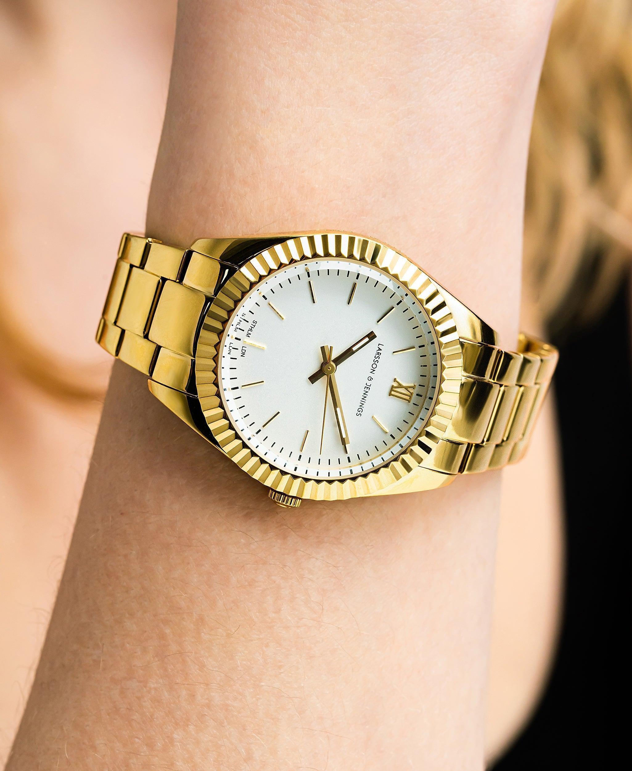 Jade Gold White 36mm - Larsson & Jennings | Official Store