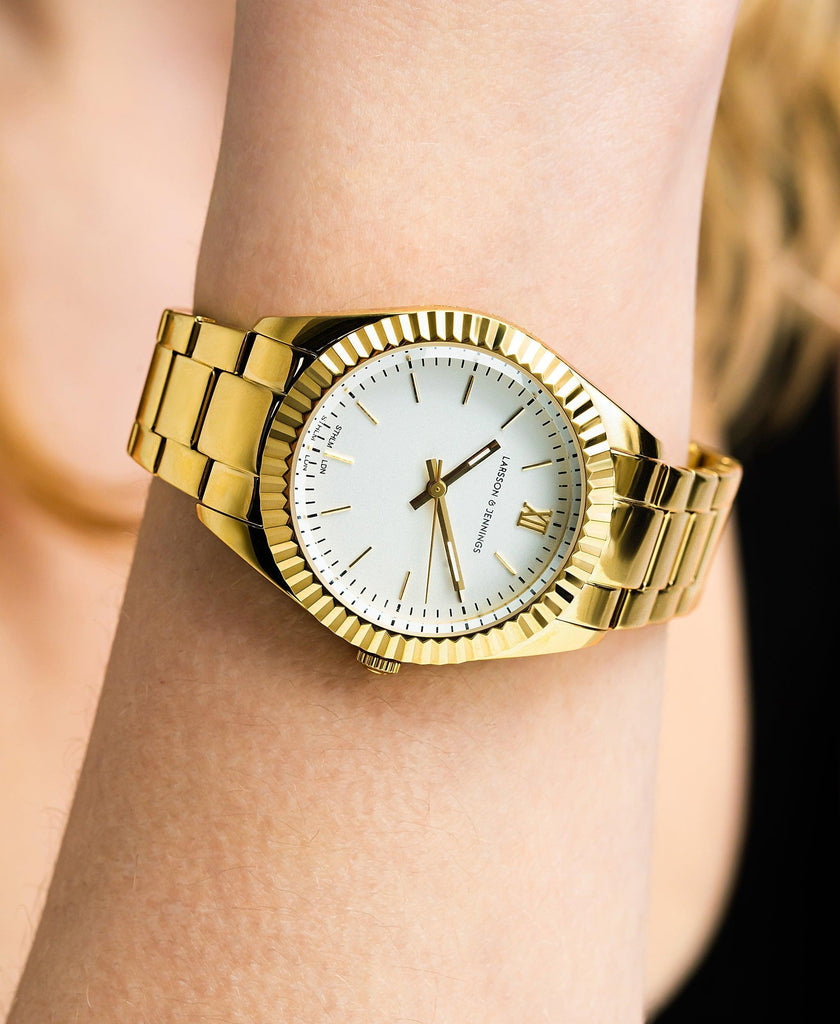 Jade Gold White 36mm - Larsson & Jennings | Official Store