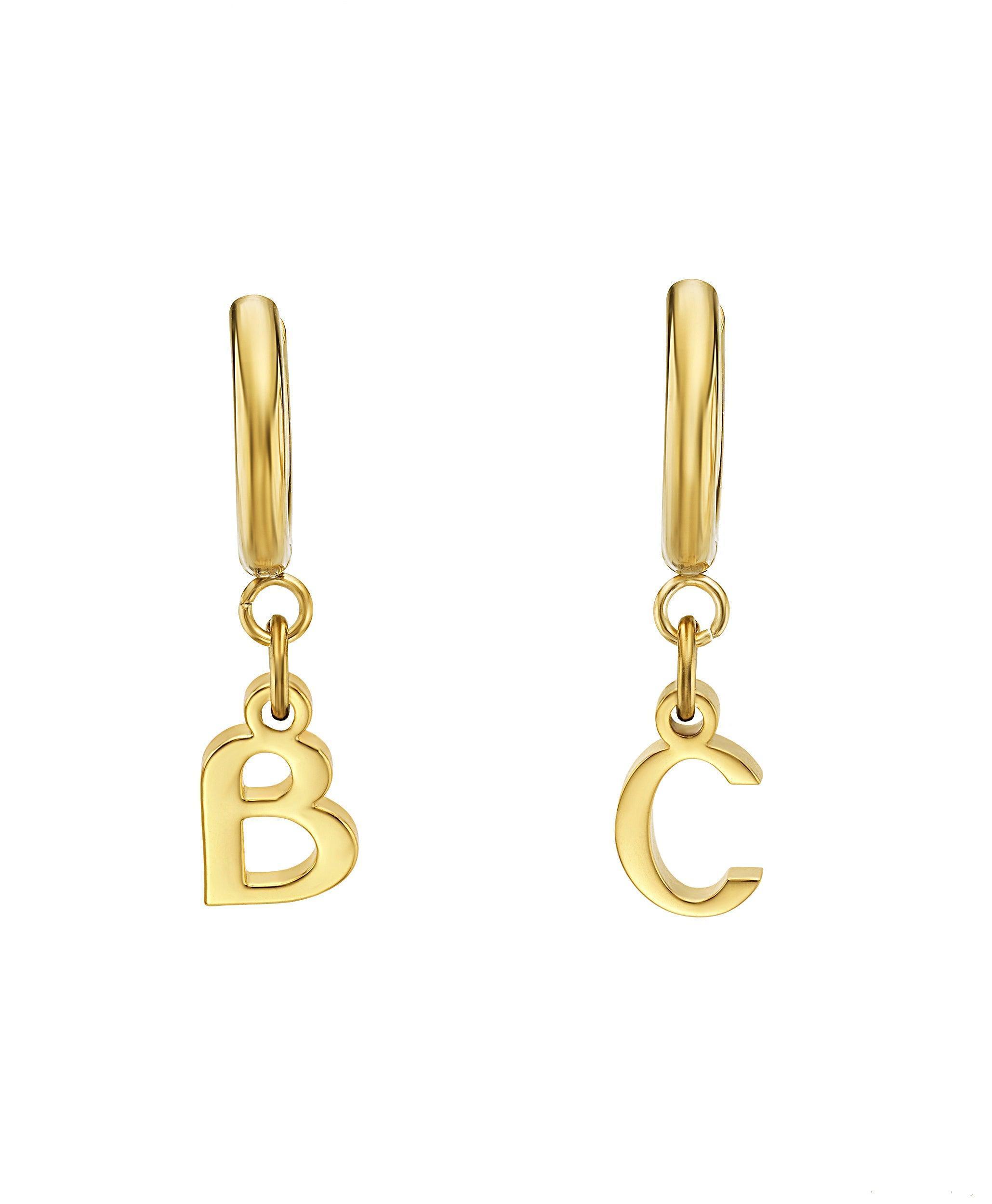 Signature Letter Hoops 18ct Gold Vermeil - Larsson & Jennings | Official Store